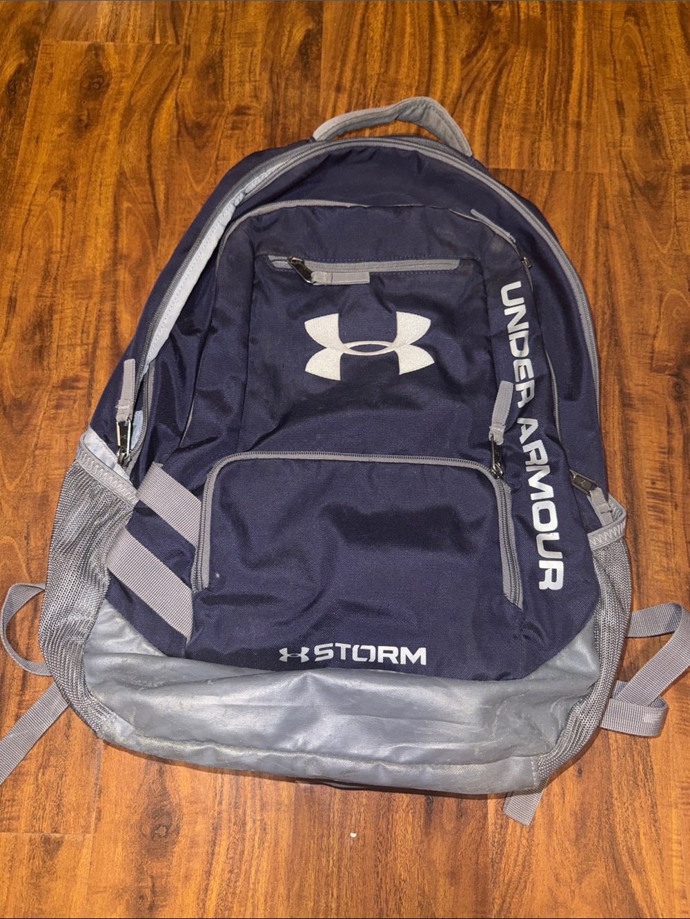 Under Armour Navy and Gray Men's Backpack with Storm Logo